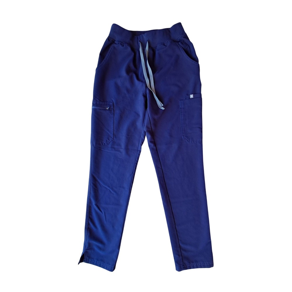 FIGS HW Yola Skinny Cargo Scrub Pants Navy Blue High Rise Small 1000209